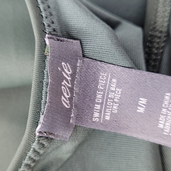 Aerie Green One piece Swimsuit with Side Rings Size Medium - Picture 6 of 8